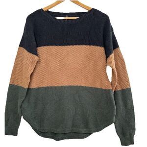Kuhl Women's Colorblock Cowl/Turtleneck Sweater in Black, Tan, Olive
